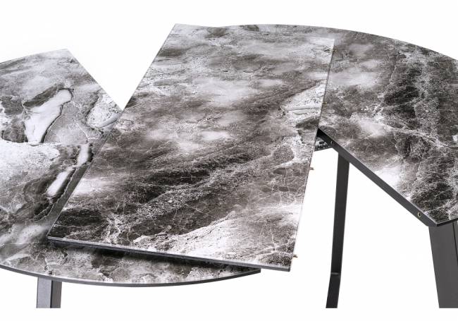 Алингсос мрамор серый / черная шагрень