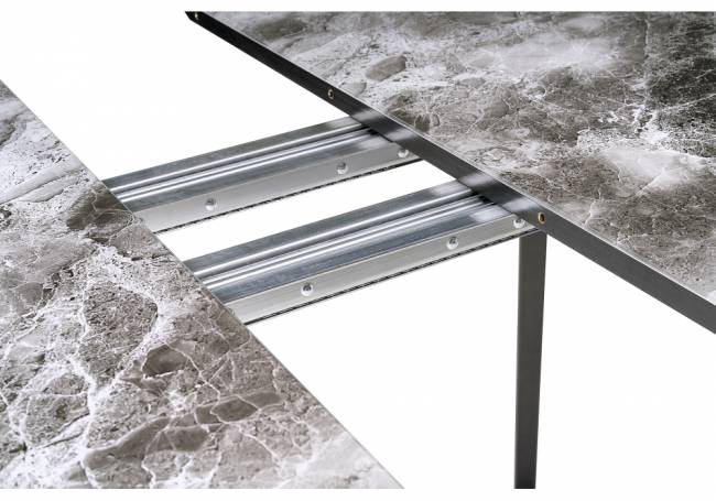 Алингсос мрамор серый / черная шагрень