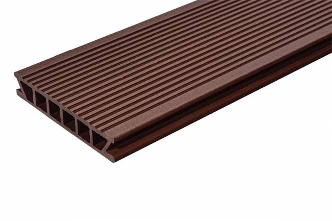Террасная доска Deckron Classic 153*28*4000мм, коричневый, П7