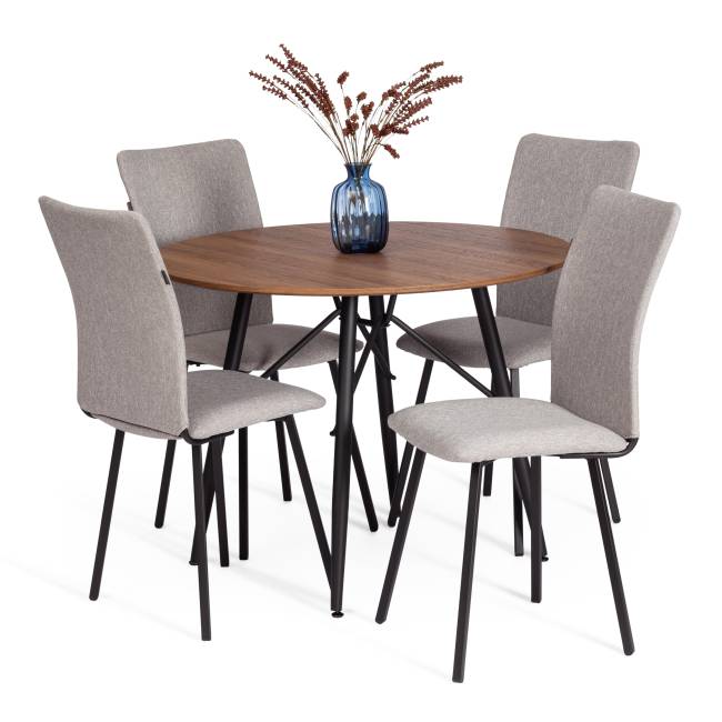 Стул обеденный La Rousse ткань рогожка, серый/черный, 3M 16/2, 49х50х93 серый ткань рогожка