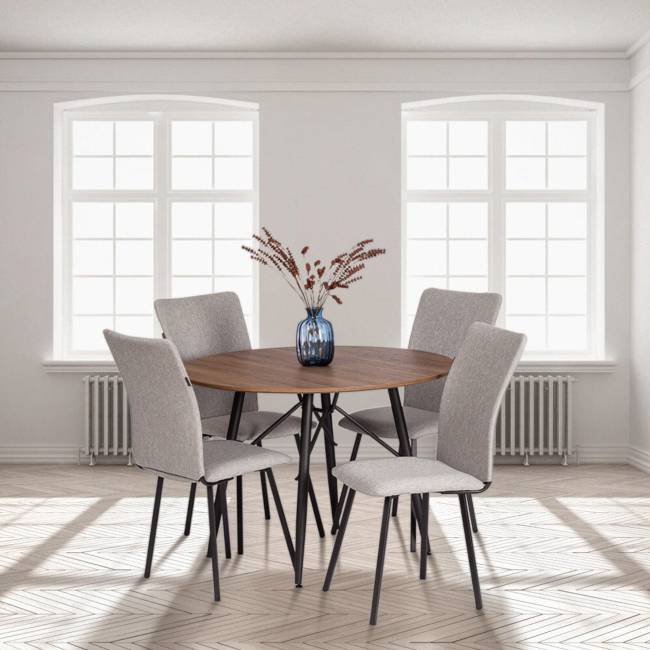 Стул обеденный La Rousse ткань рогожка, серый/черный, 3M 16/2, 49х50х93 серый ткань рогожка