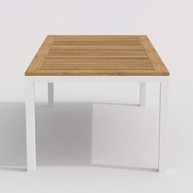 Обеденная группа TELLA  FESTA  каркас белый / стол тик 220 / ткань антрацит