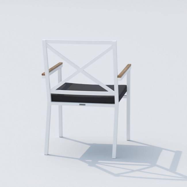 Обеденная группа TELLA  FESTA  каркас белый / стол тик 220 / ткань антрацит