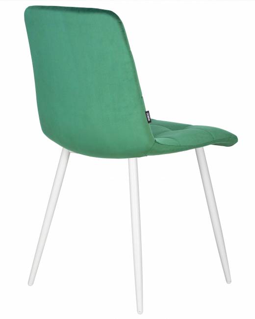 Стул обеденный DOBRIN CHILLY, Темно-зеленый Holland 30, основание белое