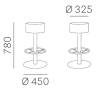 Табурет барный с обивкой Lotus Ø450х780 мм Табурет барный с обивкой Lotus Ø450х780 мм