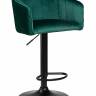 Стул барный DOBRIN DARCY BLACK, зеленый велюр (1922-9)