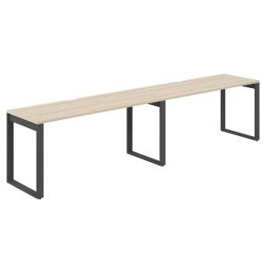 AG.173.AR.V.72.AN / Рабочая станция s-b-s 3200х600х750 / профиль О-образный: 70х20 антрацит; столешница с вырезом; столешница: акация равелло