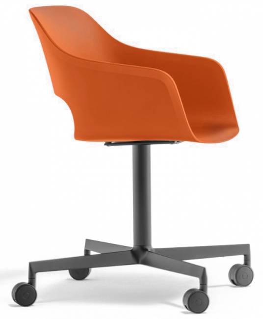 Кресло офисное на колесах Babila оранжевый 525х545х775 мм