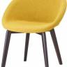 Кресло с обивкой Natural Giulia Pop венге, желтый 610х590х800 мм
