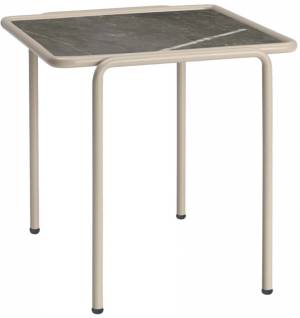 Столик кофейный металлический Dress Code тортора, черный мрамор Сахара 450х410х400 мм