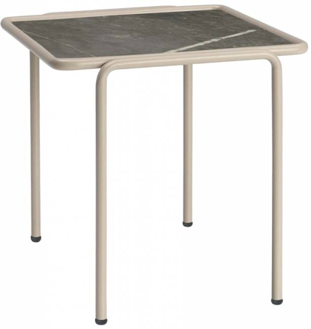 Столик кофейный металлический Dress Code тортора, черный мрамор Сахара 450х410х400 мм