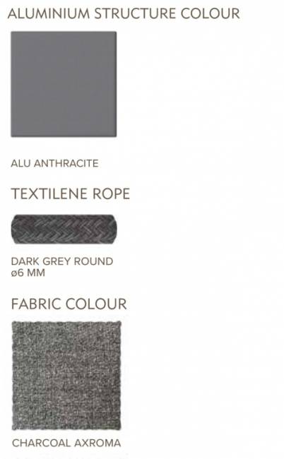 Кресло плетеное с подушками Melrose антрацит, темно-серый, угольный 630х580х770 мм