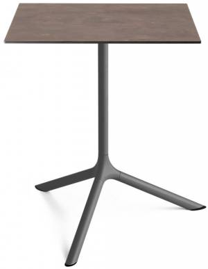 Стол ламинированный обеденный Tripe Maxi антрацит, кортен 700х700х740 мм