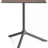 Стол ламинированный обеденный Tripe Maxi антрацит, кортен 700х700х740 мм