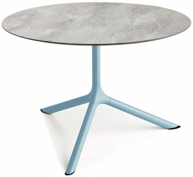 Столик ламинированный кофейный Tripe Maxi голубой, каменный Ø800х510 мм Столик ламинированный кофейный Tripe Maxi голубой, каменный Ø800х510 мм
