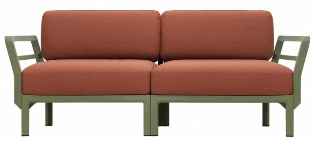 Диван пластиковый с подушками Maximo 2 кактус, корица 1860х940х790 мм