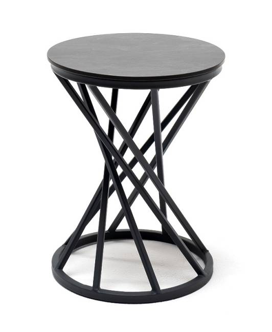 "Сантьяго" журнальный стол из HPL круглый Ø40 H55, каркас из стали темно-серый (RAL 7024), цвет столешницы "серый гранит" "Сантьяго" журнальный стол из HPL круглый Ø40 H55, каркас из стали темно-серый (RAL 7024), цвет столешницы "серый гранит"