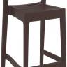 Стул пластиковый барный Ares Bar 75 коричневый 450х510х1080 мм Стул пластиковый барный Ares Bar 75 коричневый 450х510х1080 мм