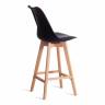 Стул барный TULIP BAR (mod. C1014H-1) / 1 шт. в упаковке пластик/дерево, 42 х 47,5 х 104 см, Black (Черный) 3010/ натуральный Black (Черный) 3010/ натуральный пластик/дерево