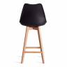 Стул барный TULIP BAR (mod. C1014H-1) / 1 шт. в упаковке пластик/дерево, 42 х 47,5 х 104 см, Black (Черный) 3010/ натуральный Black (Черный) 3010/ натуральный пластик/дерево