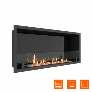 Биокамин встраиваемый SteelHeat LEADER 1000 (Стекло + Стемалит)