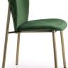 Стул с обивкой Finn винтажная бронза, зеленый 480х530х780 мм