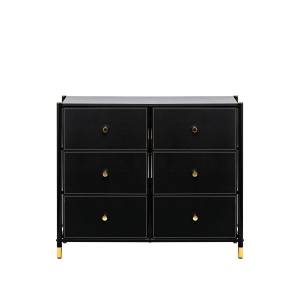 Комод Leset Нирита/Хайди, 6 ящиков, Черный Черный Черный