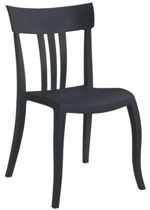 Стул пластиковый Trio-S черный 490х550х840 мм