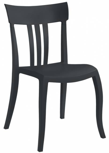 Стул пластиковый Trio-S черный 490х550х840 мм
