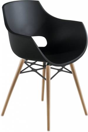 Кресло пластиковое Opal Wox Pro Beech натуральный, черный 590х590х820 мм