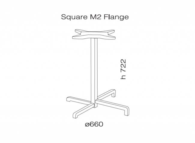 Подстолье металлическое складное Step 321 Ø660x722 мм