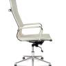 Кресло офисное / Техно / хром / слоновая кость экокожа