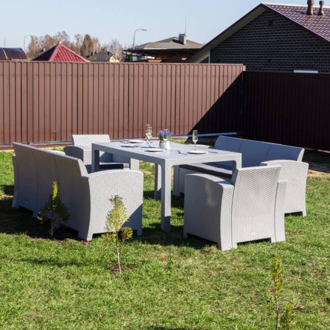 Обеденный комплект GRAND LANA LUX DINING XL светло-серый