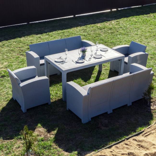Обеденный комплект GRAND LANA LUX DINING XL светло-серый