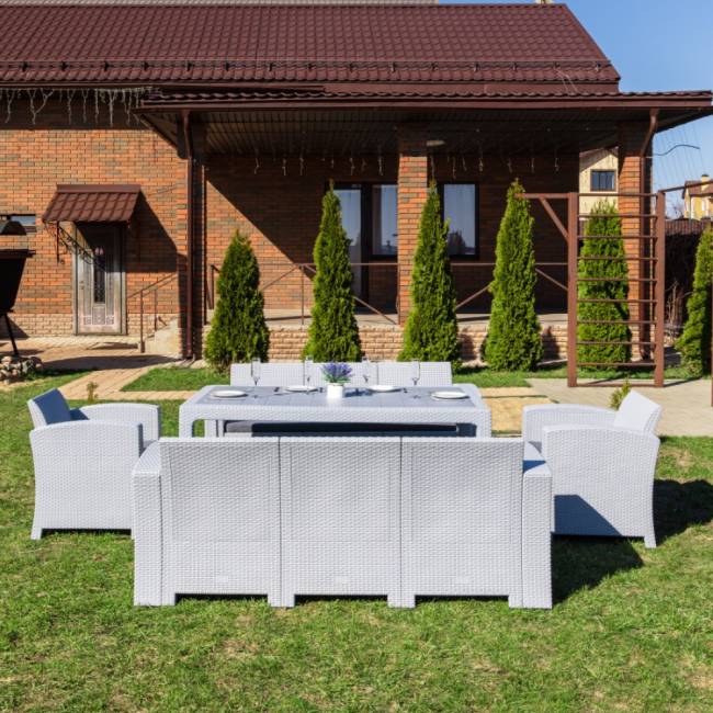 Обеденный комплект GRAND LANA LUX DINING XL светло-серый