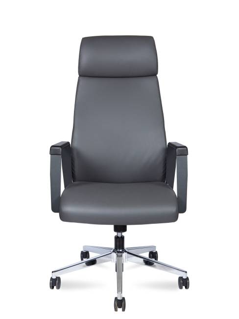 Кресло офисное / Арко грэй / Arco grey / серая экокожа