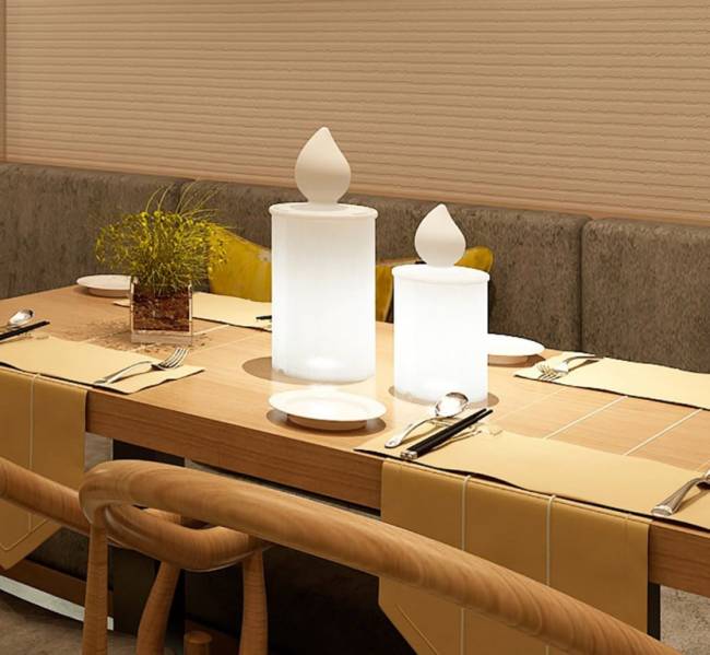 Светильник пластиковый настольный Fiamma Lighting LED белый Ø120х300 мм