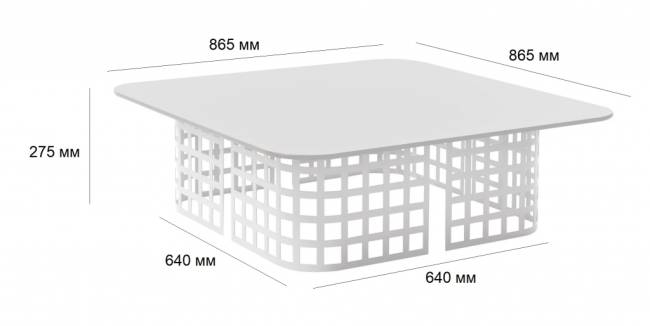 Столик кофейный из HPL пластика Mara Lacquered 865х865х275 мм Столик кофейный из HPL пластика Mara Lacquered 865х865х275 мм