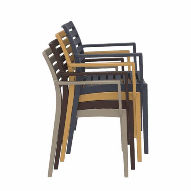 Кресло пластиковое Artemis бежевый 580х580х820 мм