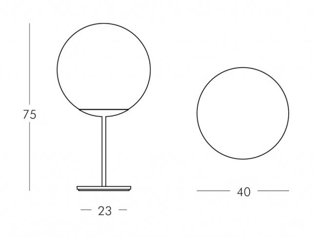 Светильник пластиковый настольный Mineral Stand Lighting белый, красный Ø400х750 мм