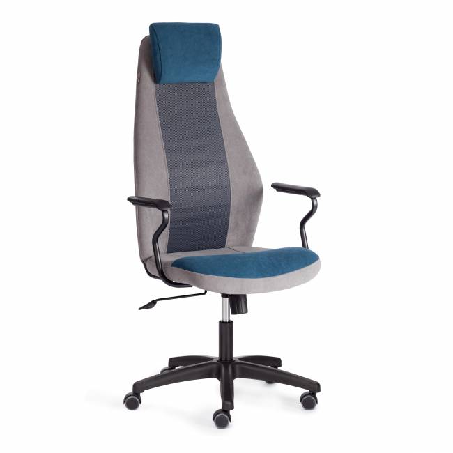 Кресло AVIATOR флок, ткань , синий/серый/серый, 32/29/W-12 синий/серый/серый флок, ткань