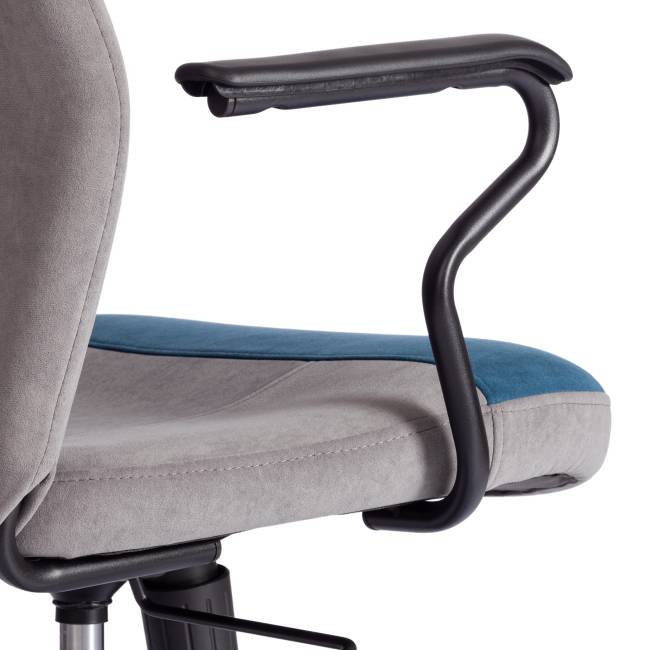 Кресло AVIATOR флок, ткань , синий/серый/серый, 32/29/W-12 синий/серый/серый флок, ткань