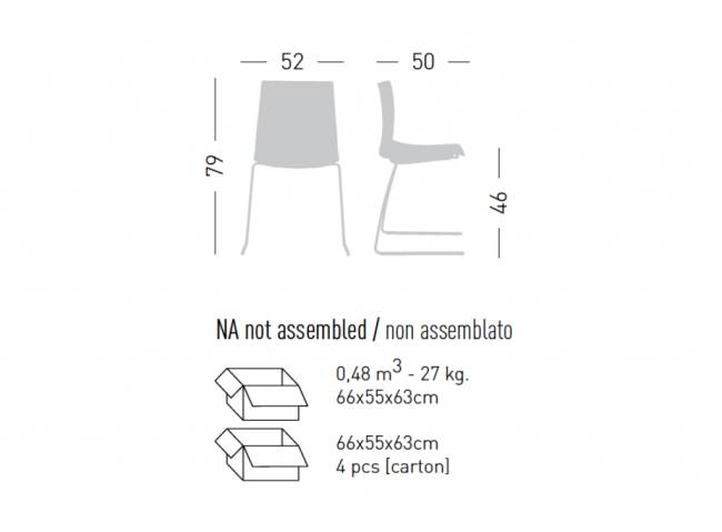 Стул на металлокаркасе с обивкой Kanvas Z Full 430х500х790 мм