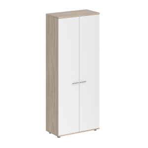 SG.825.OL.WH / Гардероб 800х600х1955, з.ст ЛДСП 16 мм / корпус: дуб светлый; фасады: белый