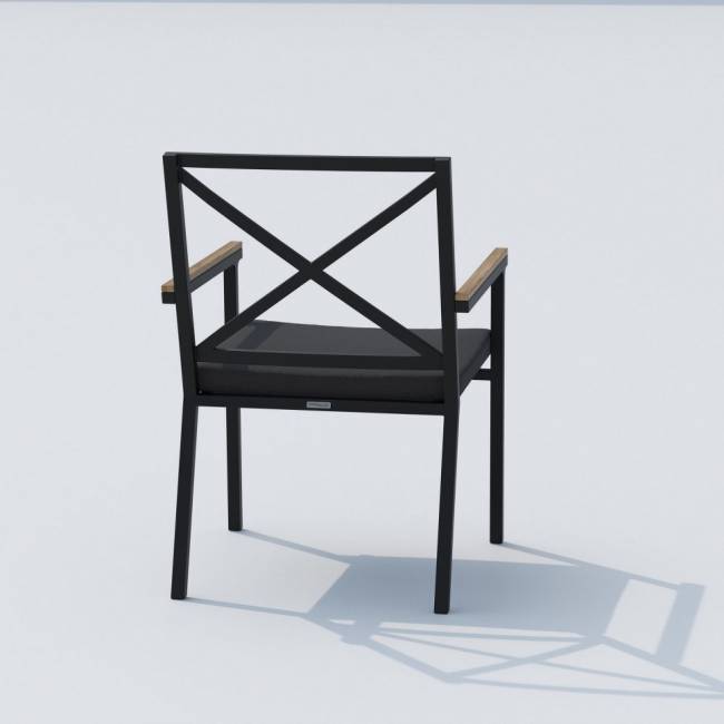 Обеденная группа CANA FESTA каркас карбон / стол стекло 180 / ткань антрацит Обеденная группа CANA FESTA каркас карбон / стол стекло 180 / ткань антрацит