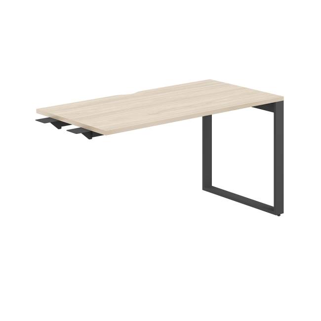 AG.112.AR.V.72.AN  / Стол комбо 1400х600х750  / профиль О-образный: 70х20 антрацит; столешница с вырезом: акация равелло