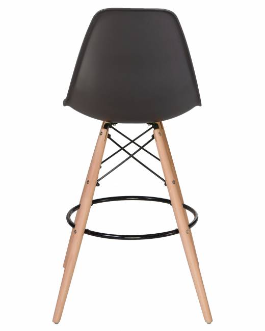 Стул барный DOBRIN DSW BAR, ножки светлый бук, цвет тёмно-серый (GR-04)