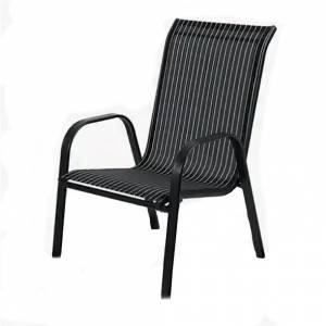 Стул к набору Сан-Ремо, черный с белой полоской  