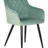 Стул обеденный DOBRIN ROBERT, черные матовые ножки, велюр V108-118 Мятный