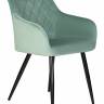 Стул обеденный DOBRIN ROBERT, черные матовые ножки, велюр V108-118 Мятный